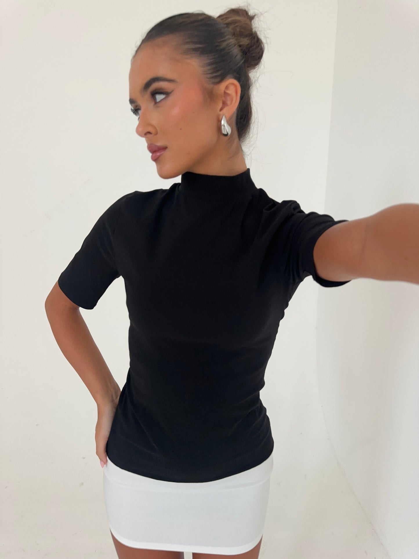 Vestido Sloane Mini Monocromo en Negro & Blanco