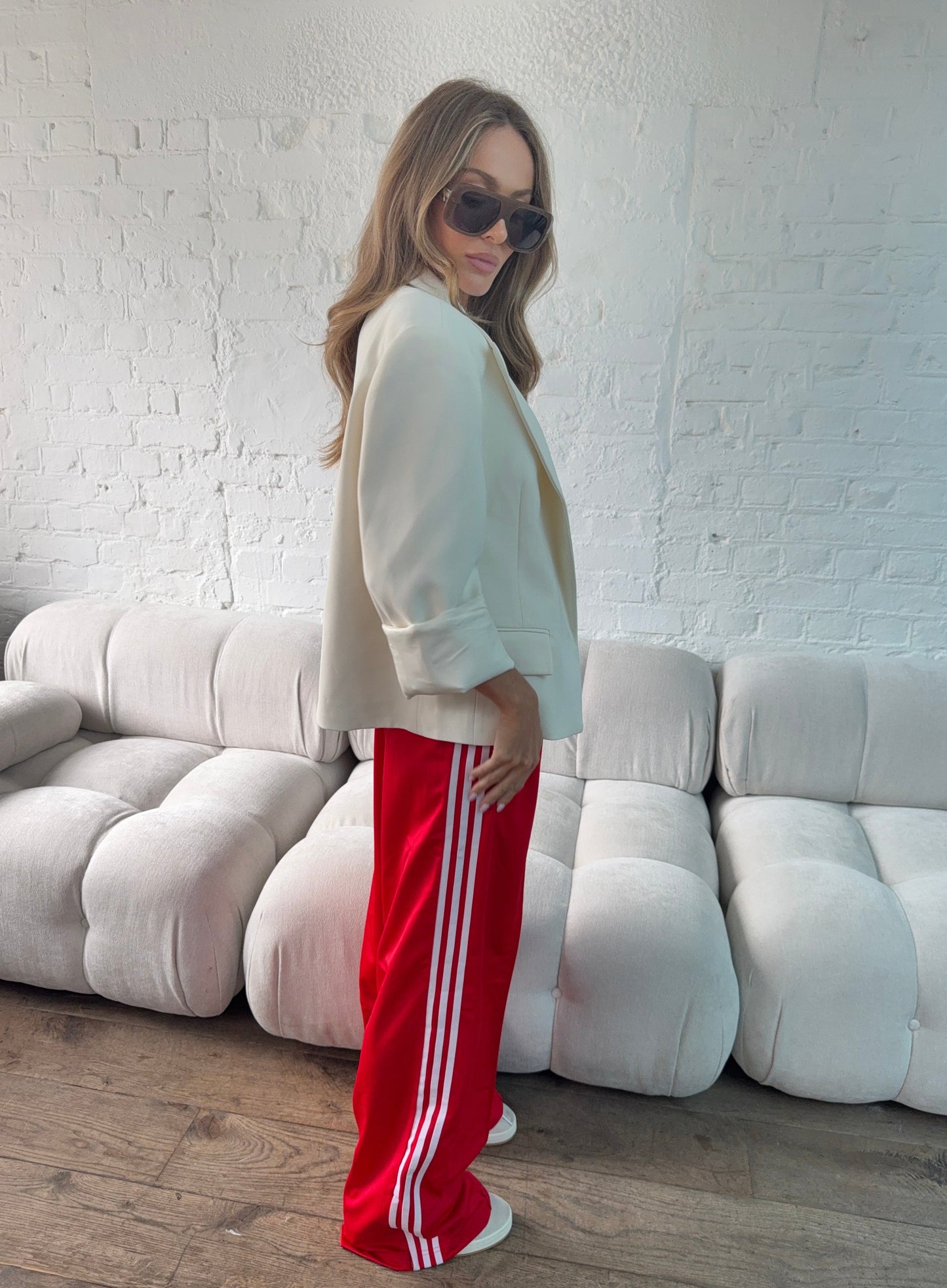 Blazer Oversize Boxy Tailored en Tono Cream