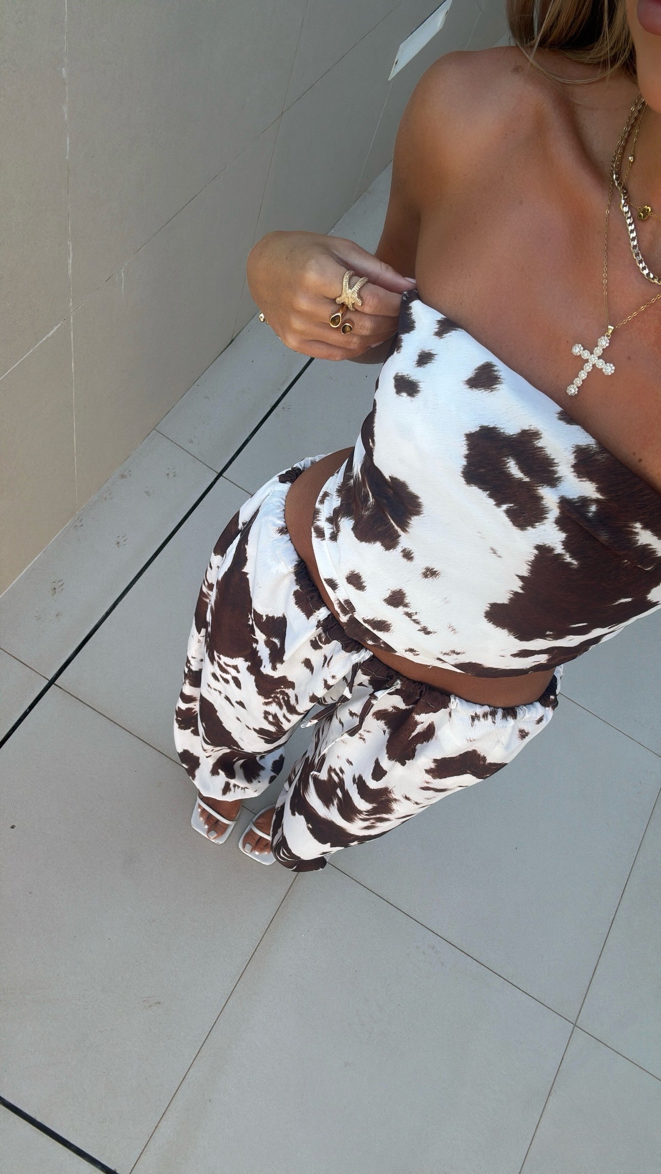 Top Bandana Texas Cow Print