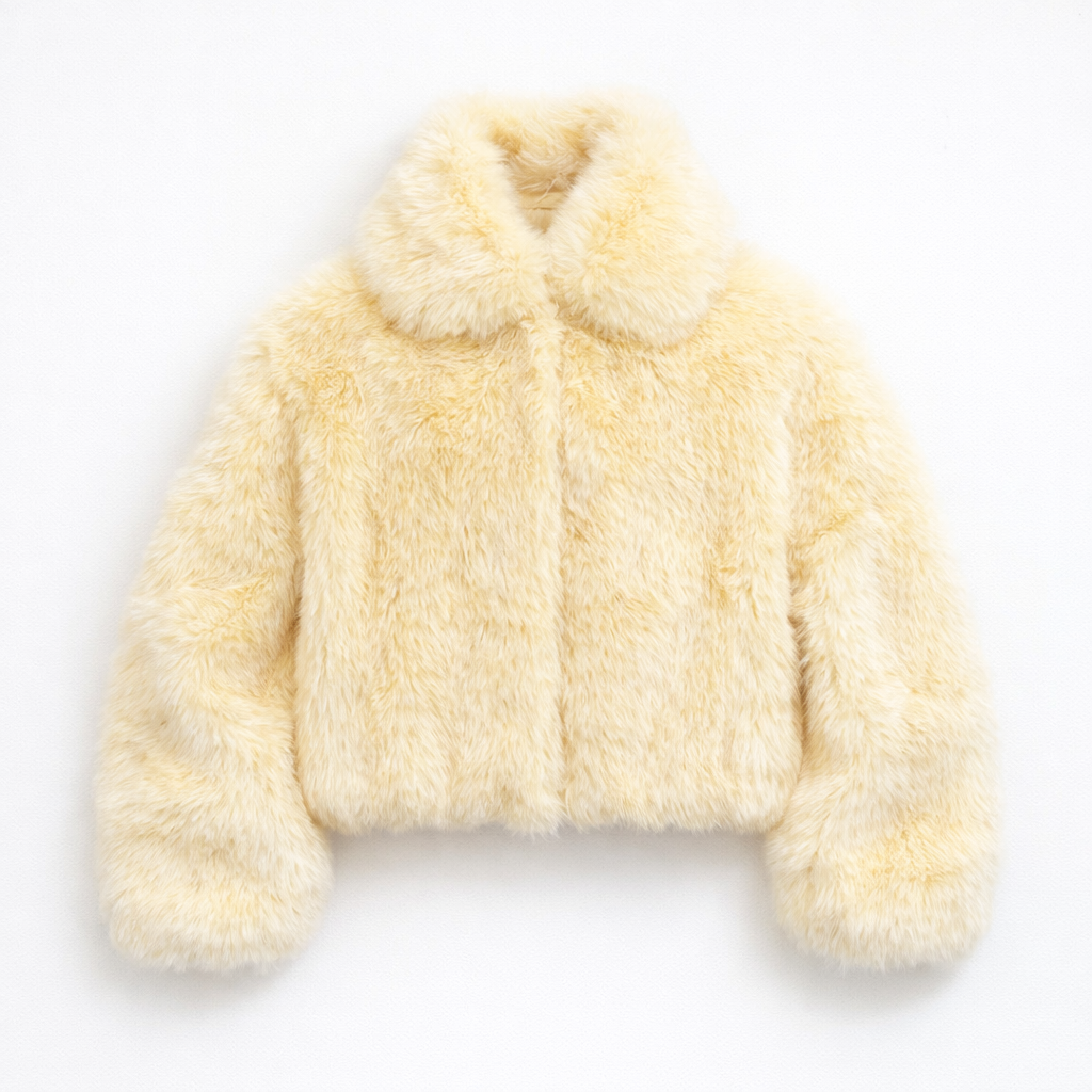 Chaqueta Faux Fur Luxe en Tono Butter