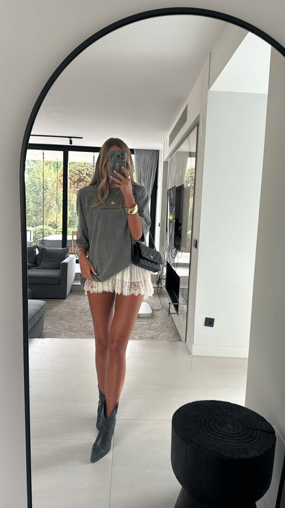 Falda Aura Lace en Marfil