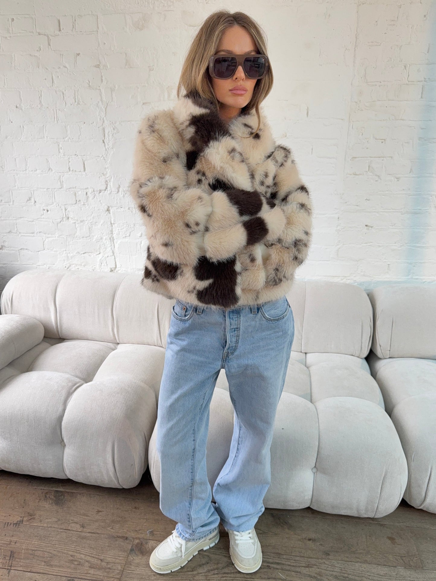 Chaqueta Faux Fur Luxe Cow Print