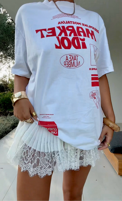 Falda Aura Lace en Marfil