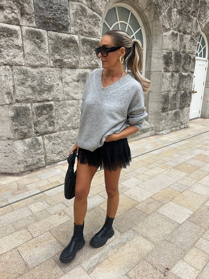 Falda Aura Lace en Negro