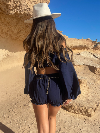 Conjunto Chloe Bloomers en Azul Marino