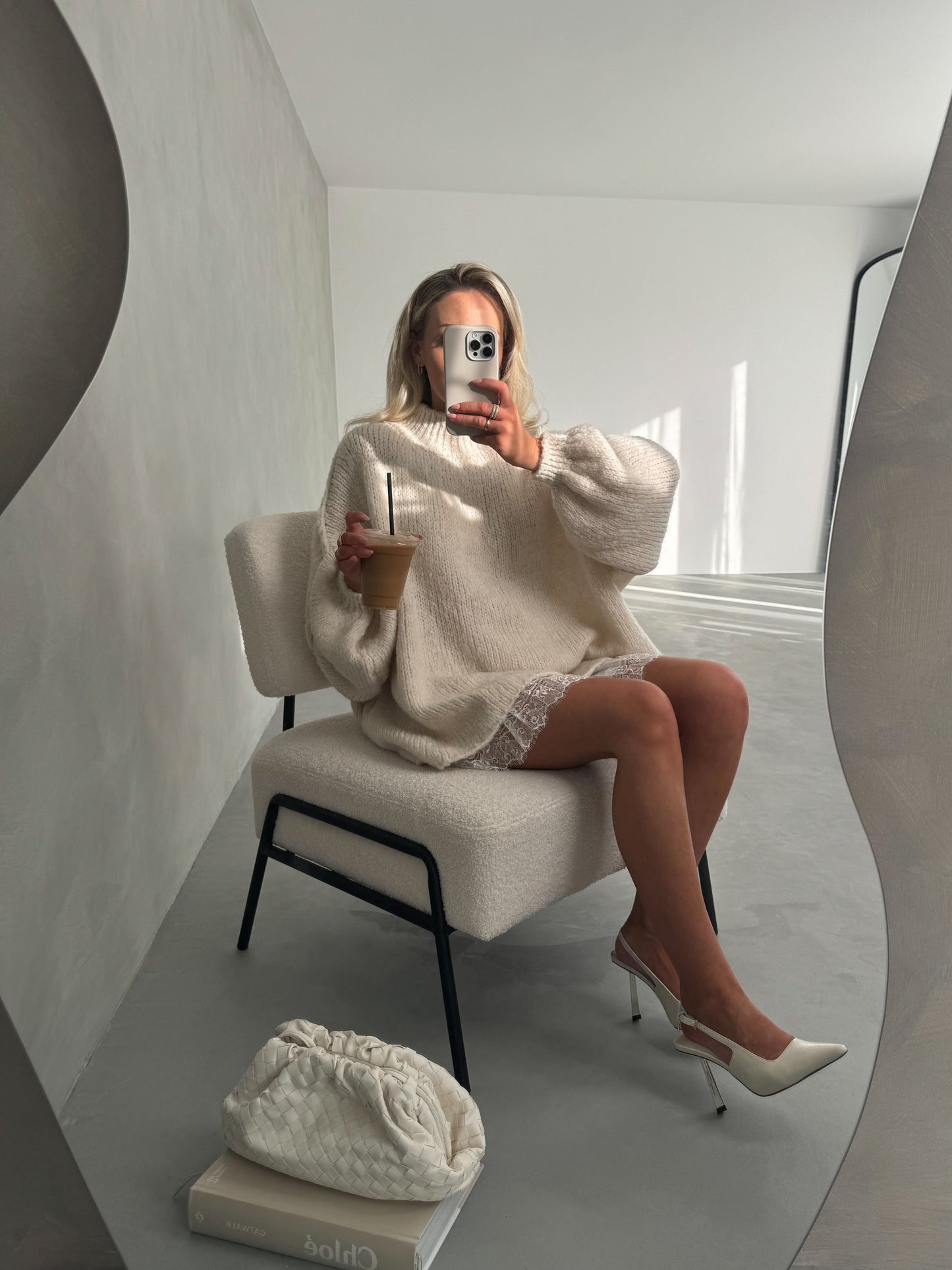 Falda Aura Lace en Marfil