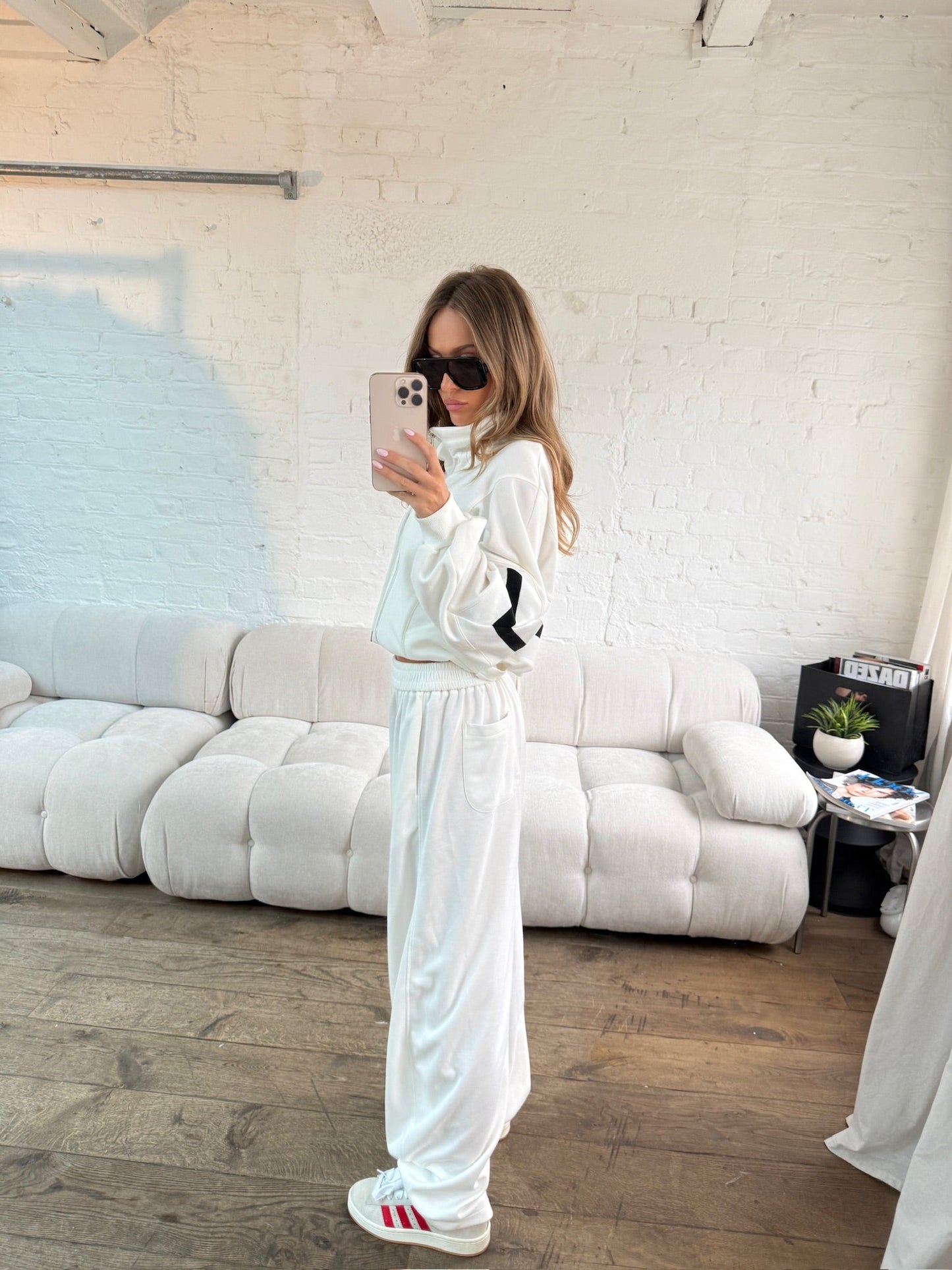 Joggers Relaxed Barrel Fit en Blanco