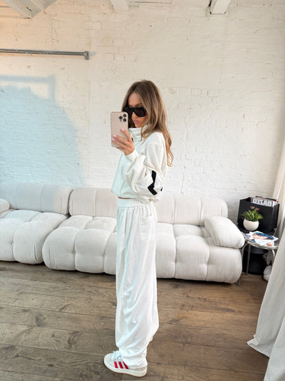 Joggers Relaxed Barrel Fit en Blanco