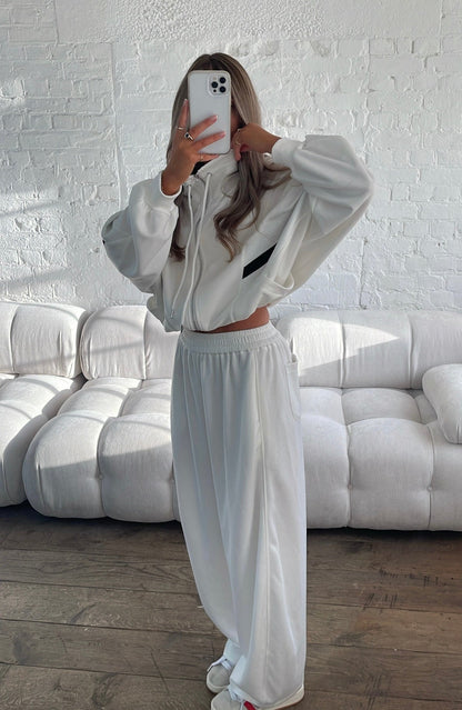 Joggers Relaxed Barrel Fit en Blanco