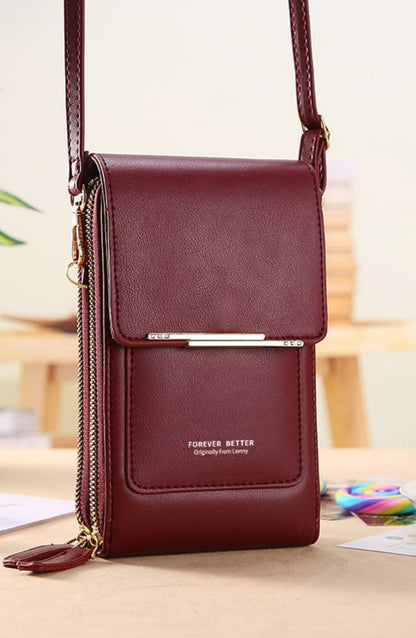 Bolso bandolera con pantalla táctil