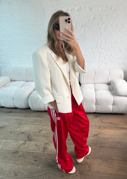 Blazer Oversize Boxy Tailored en Tono Cream