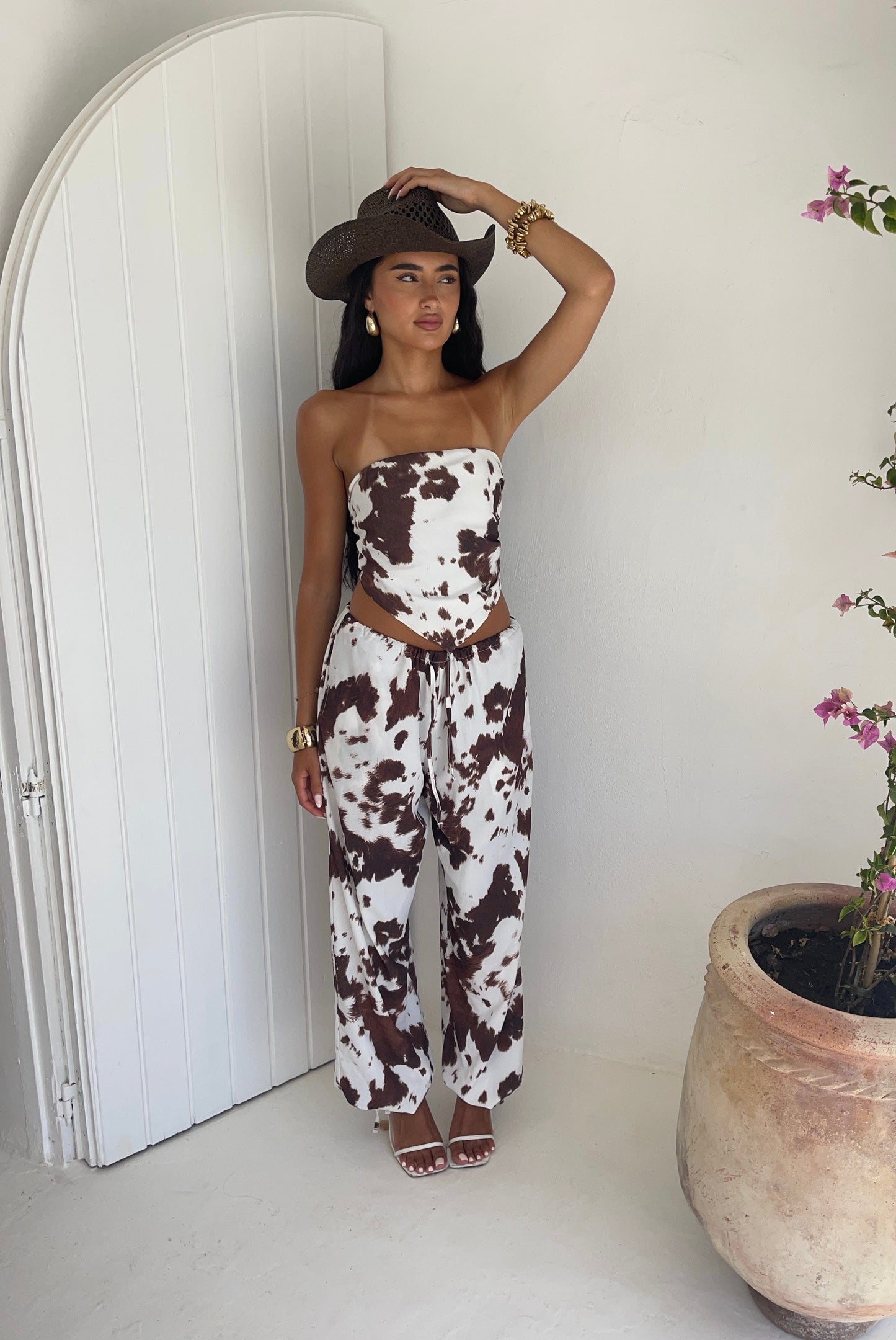 Top Bandana Texas Cow Print