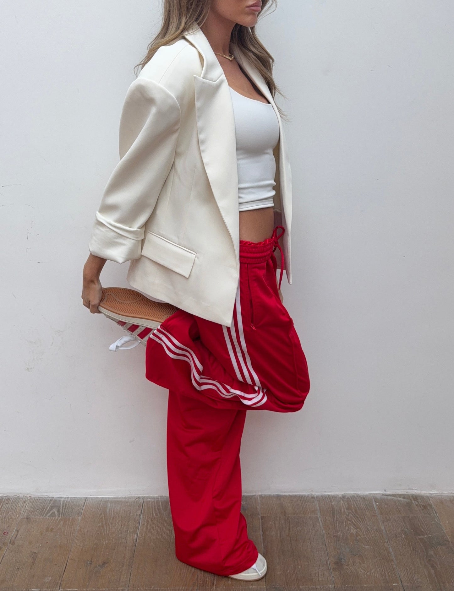 Blazer Oversize Boxy Tailored en Tono Cream