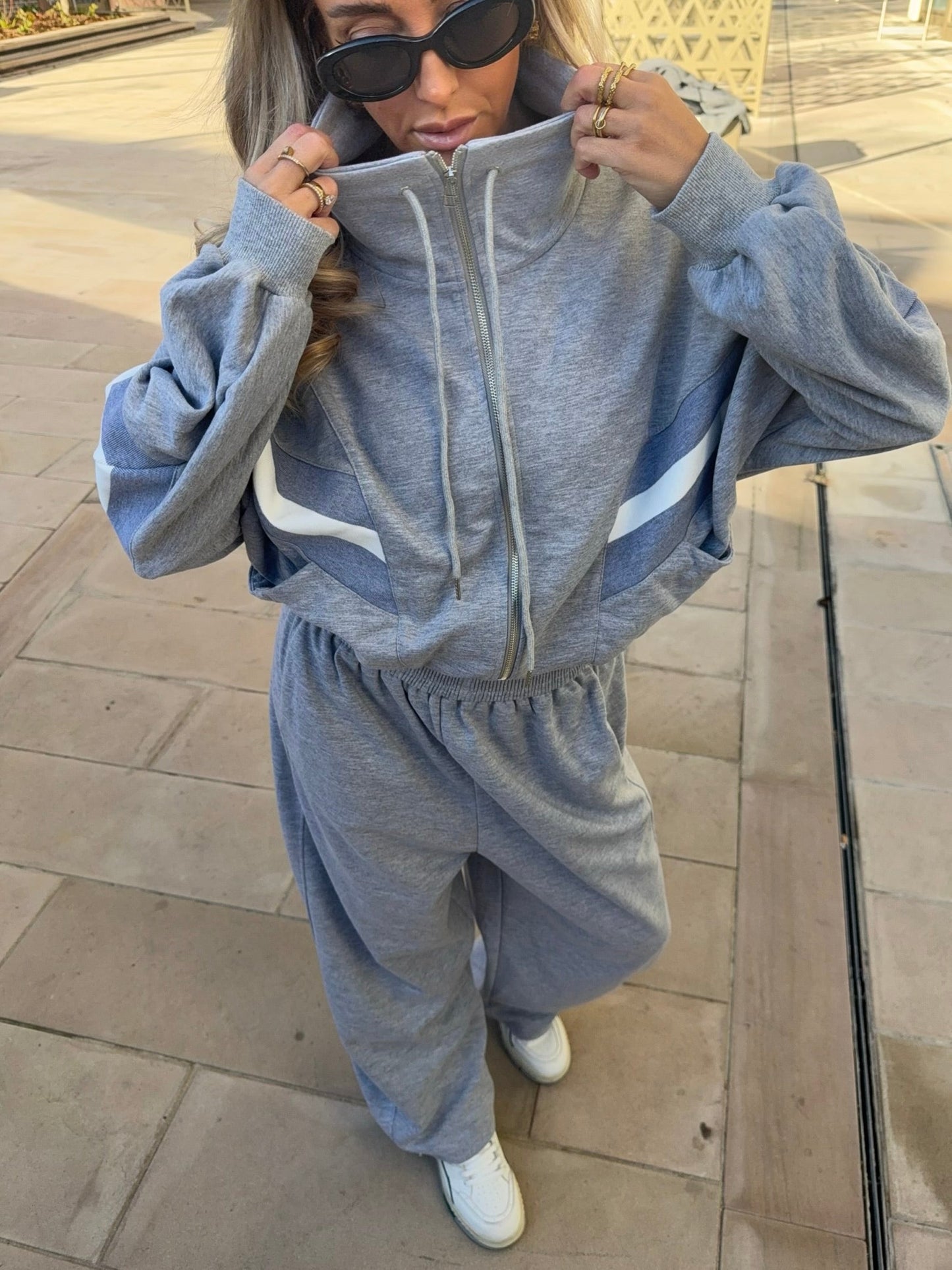 Joggers Relaxed Barrel Fit en Gris