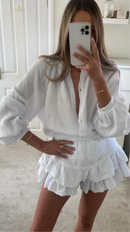 Conjunto Riviera Frill en Blanco