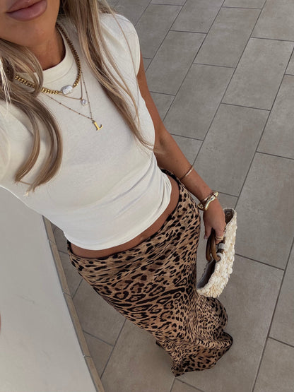 Falda Marina Maxi Leopard Chic