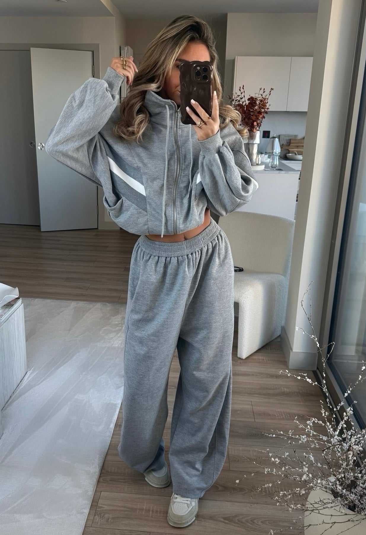 Chaqueta Funnel Contrast Urban en Gris