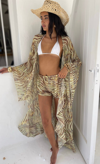 Conjunto Cello de Kimono Maxi y Shorts – Lemon