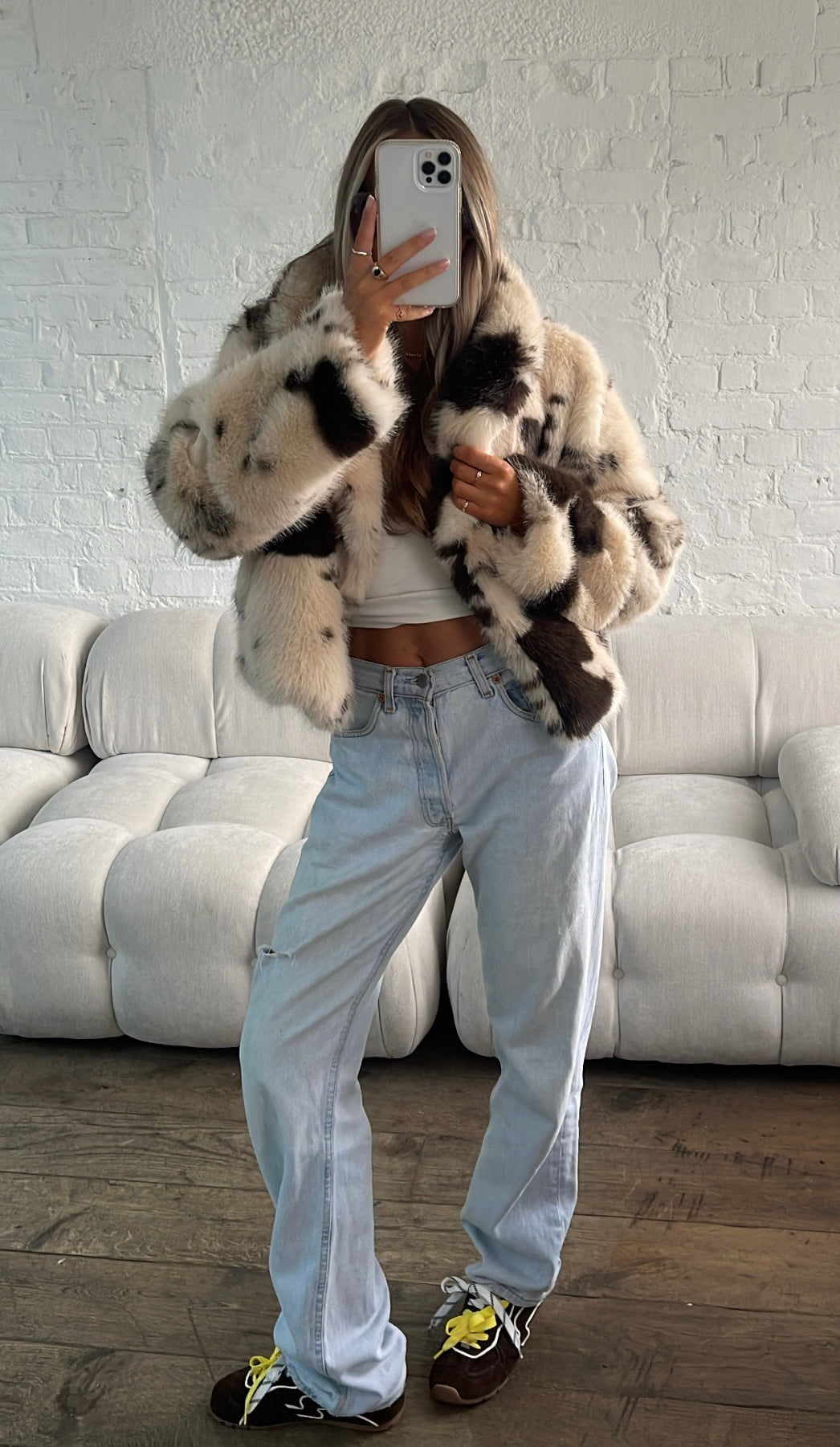 Chaqueta Faux Fur Luxe Cow Print