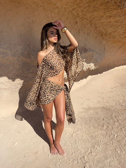 Conjunto Savannah Sarong Leopard