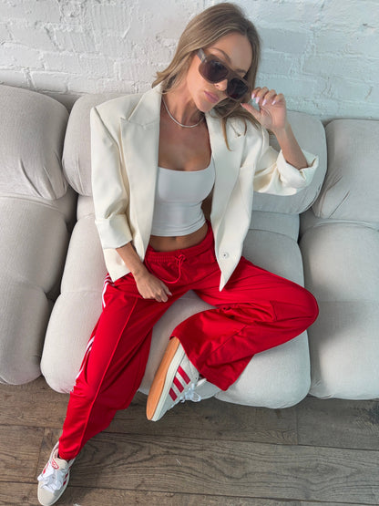 Blazer Oversize Boxy Tailored en Tono Cream