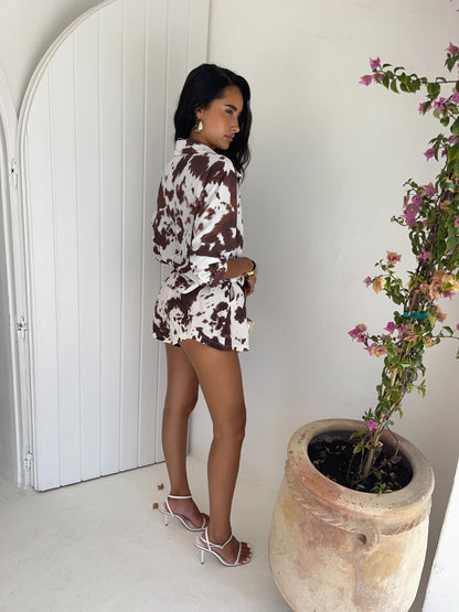 Conjunto de Shorts Texas Cow Print