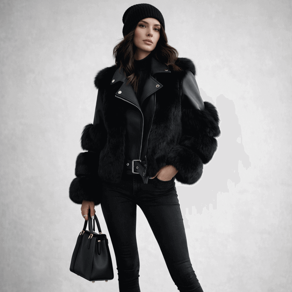 Chaqueta de Piel Sintética Premium