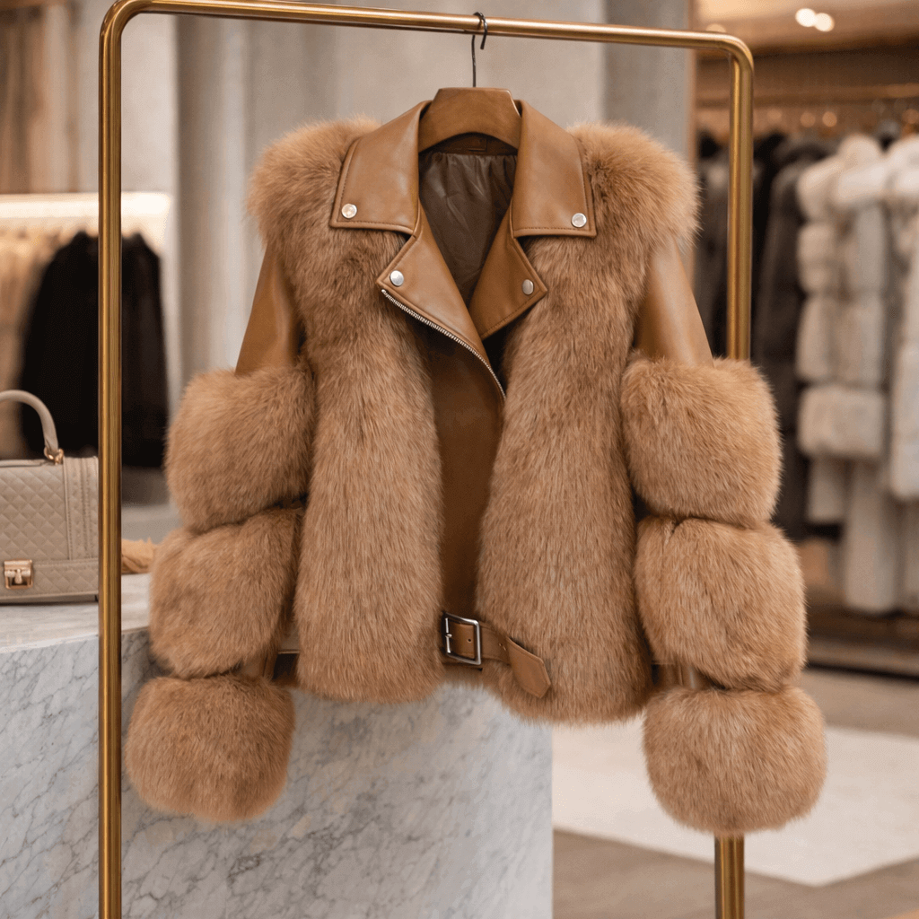 Chaqueta de Piel Sintética Premium