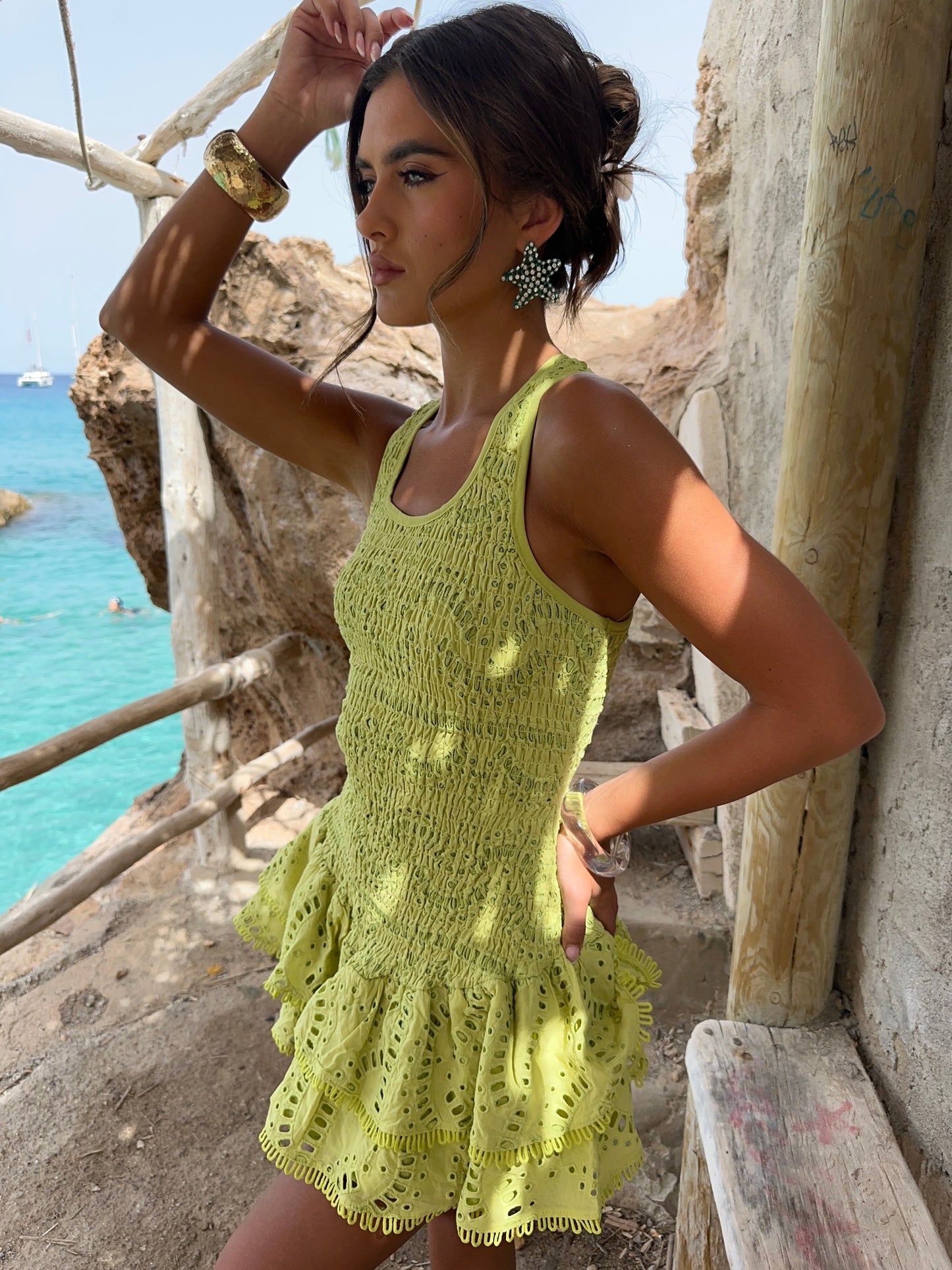 Vestido Janeiro Frill en Verde Lima