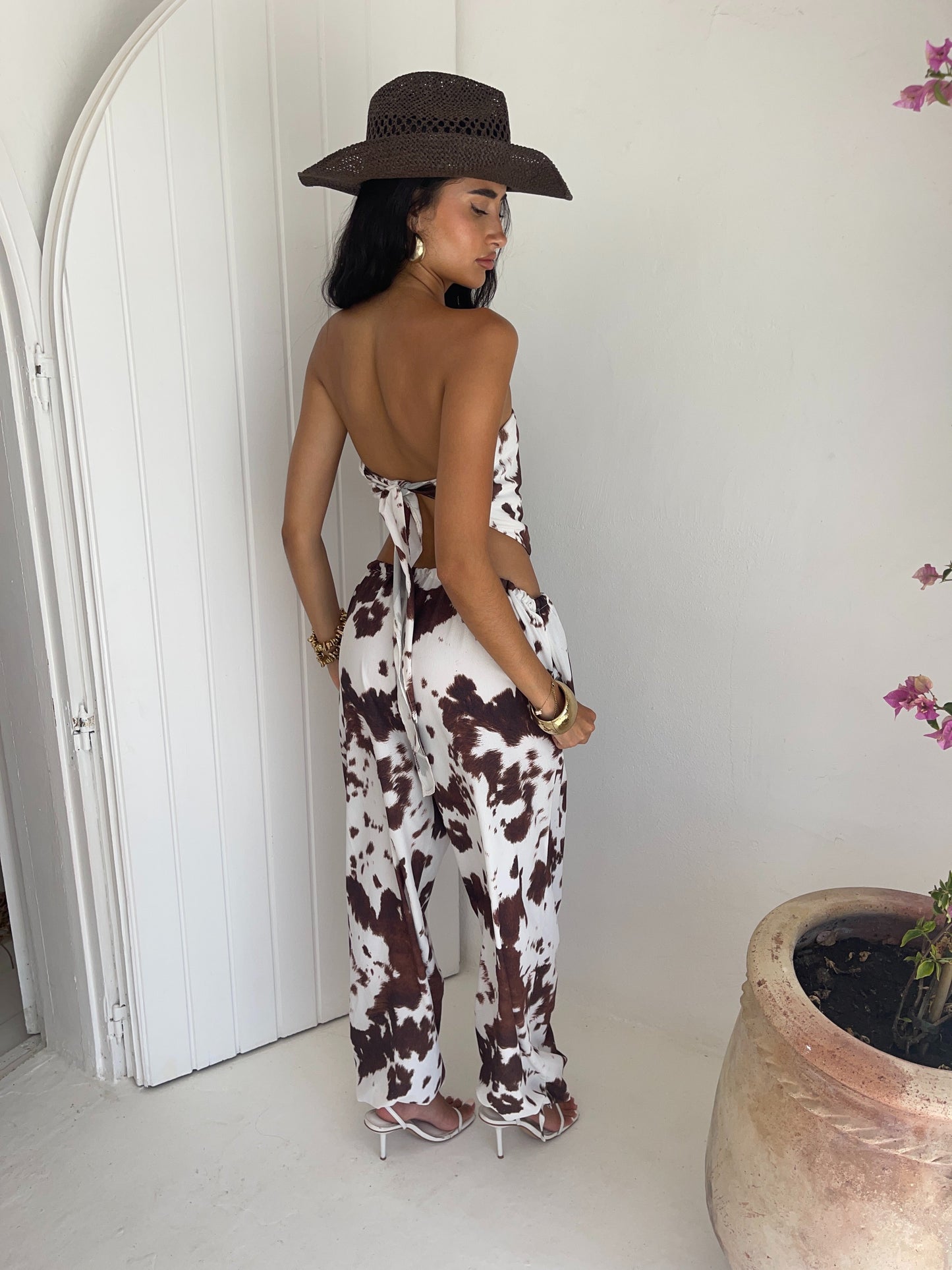 Top Bandana Texas Cow Print