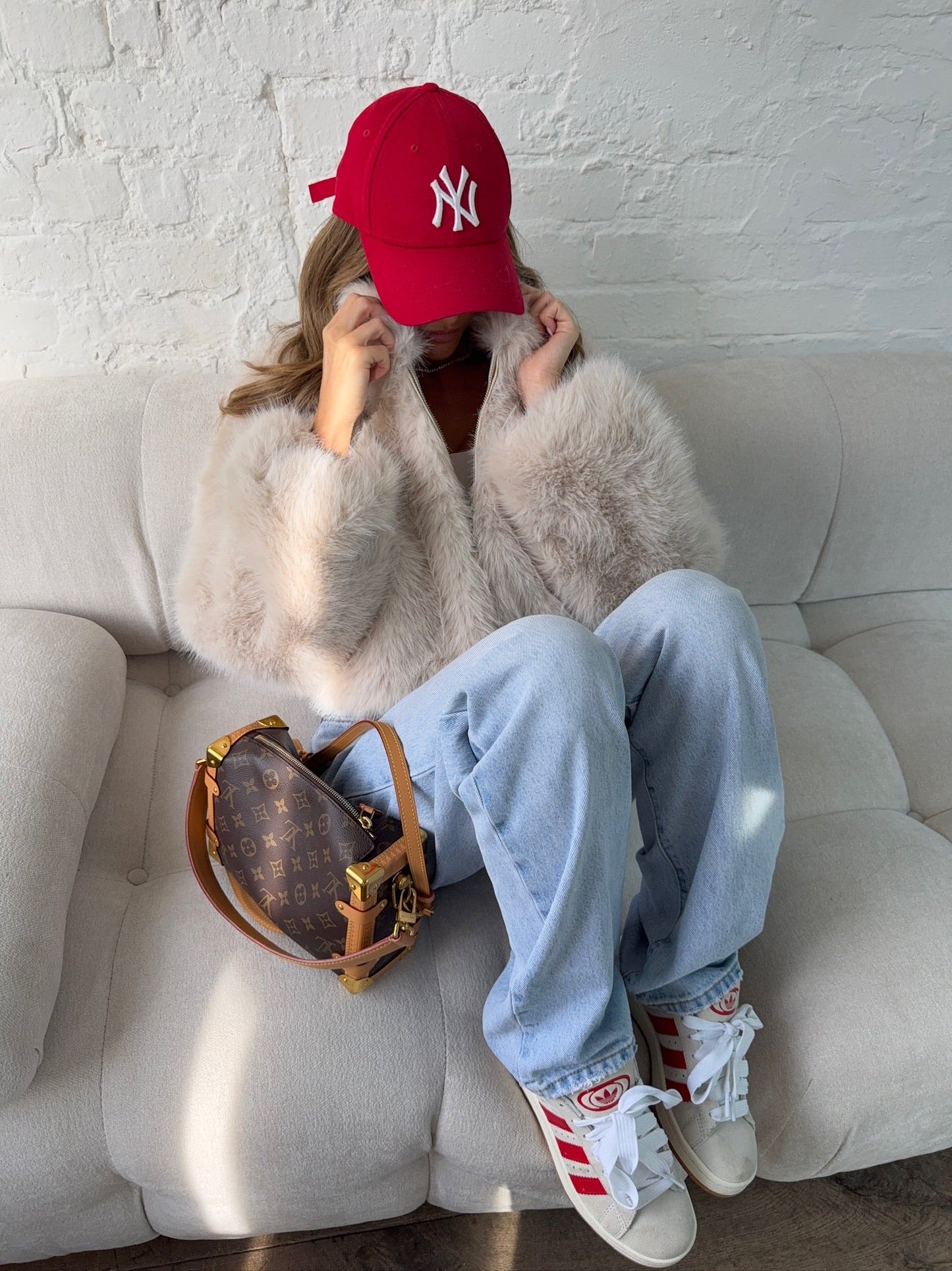 Chaqueta Faux Fur Luxe en Tono Arena