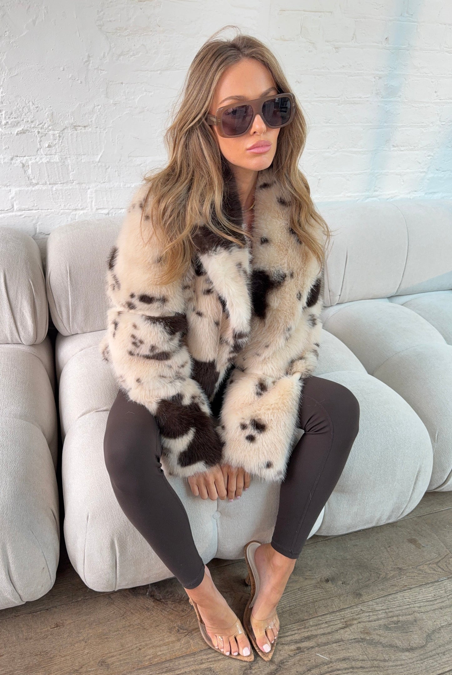 Chaqueta Faux Fur Luxe Cow Print