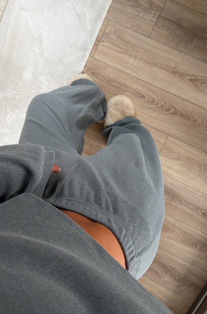 Conjunto Lounge Soft Touch Rib en Gris