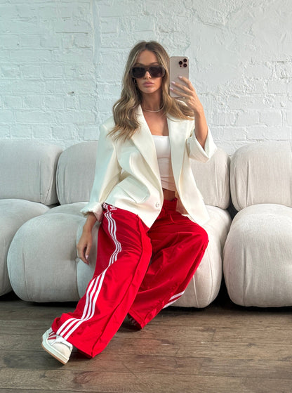 Blazer Oversize Boxy Tailored en Tono Cream