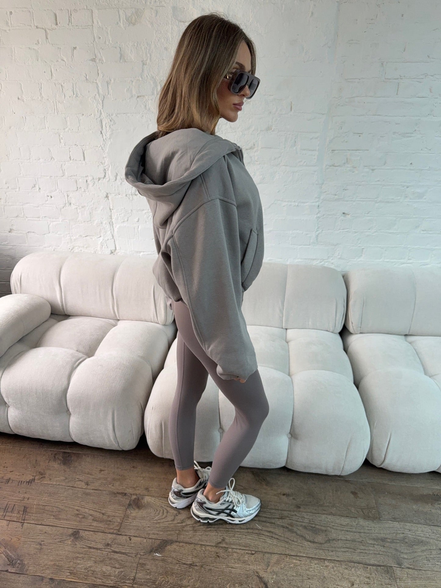 Sudadera Balloon Sleeve en Gris Perla