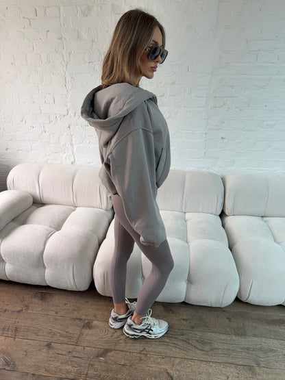 Sudadera Balloon Sleeve en Gris Perla