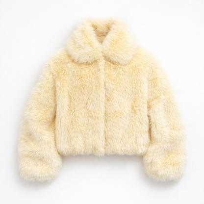 Chaqueta Faux Fur Luxe en Tono Butter