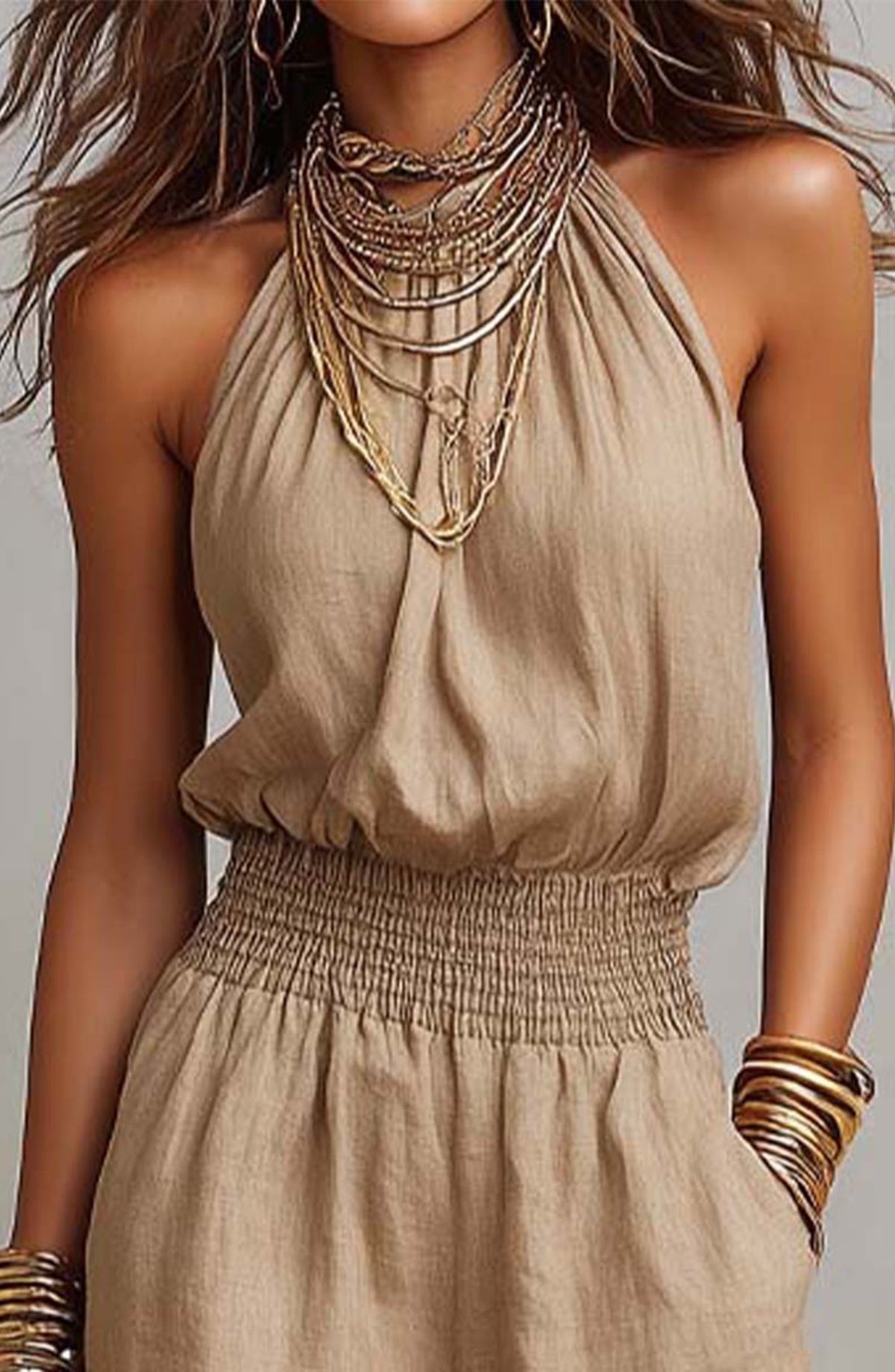 Valeria | Mono elegante con cuello halter
