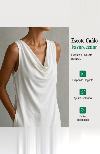 Vestido entallado con cuello barco