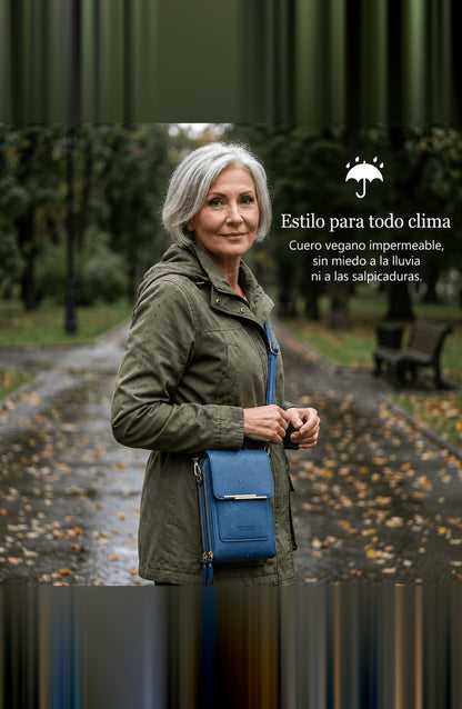 Bolso bandolera con pantalla táctil