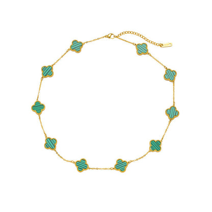 LUCKY AURA™ | Collar de Trébol de Cuatro Hojas en Oro