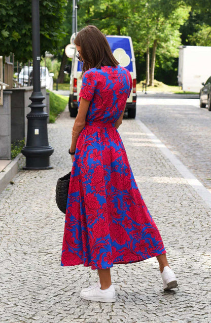 Julia - elegante vestido con escote en V y corte entallado