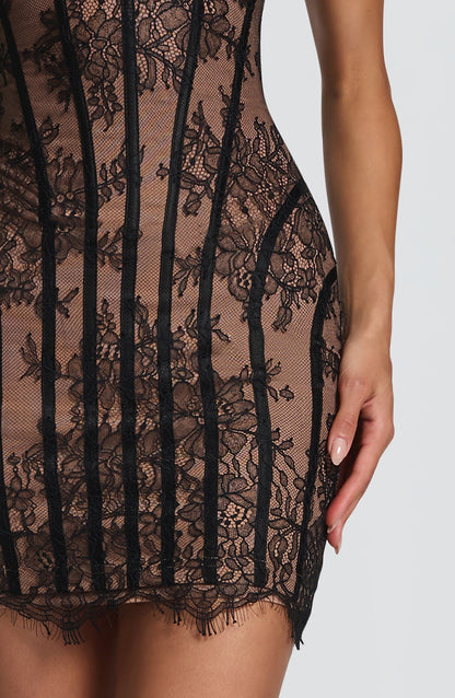 Mini vestido Sian - Negro