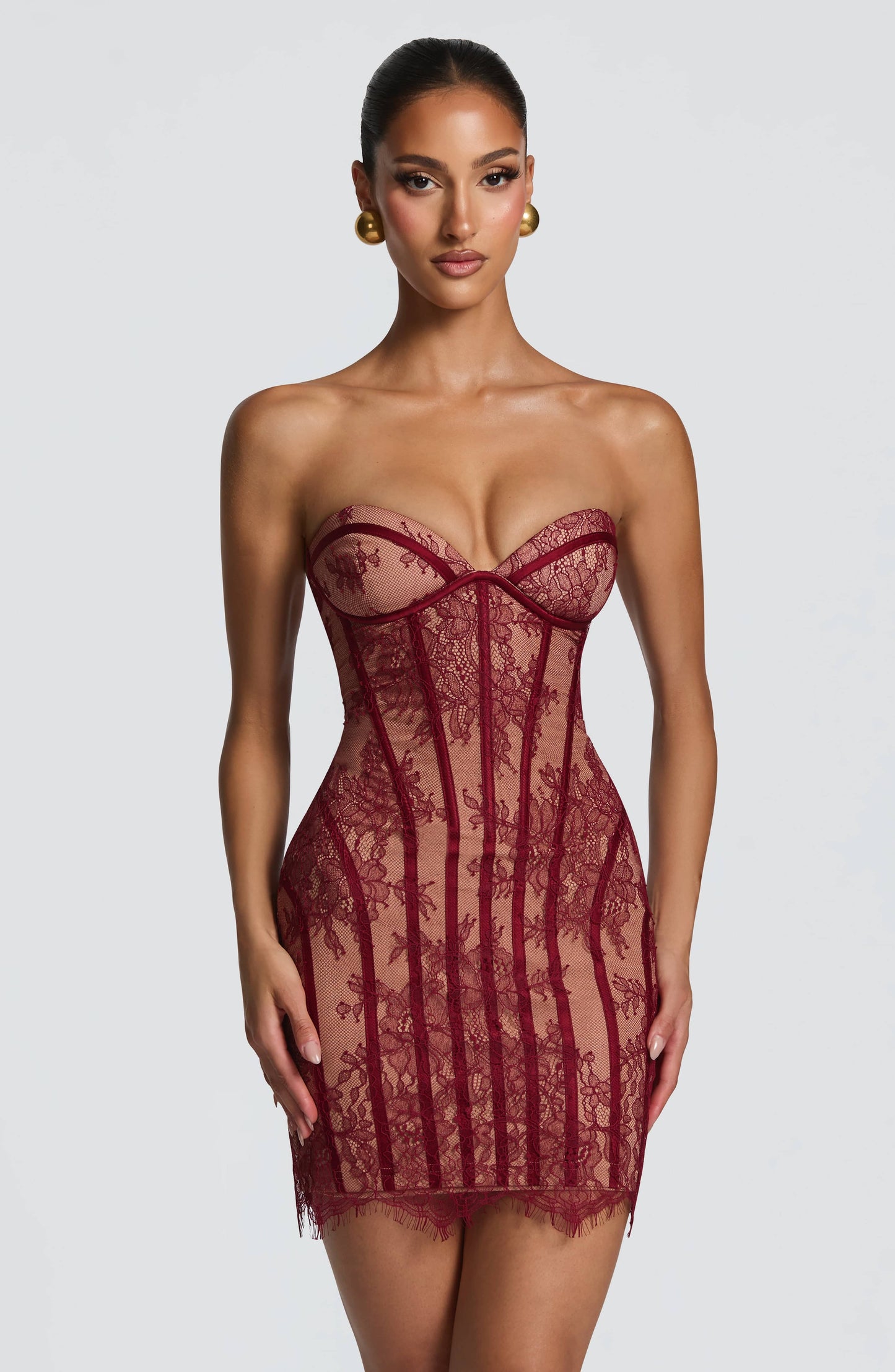 Mini vestido Sian - Burdeos