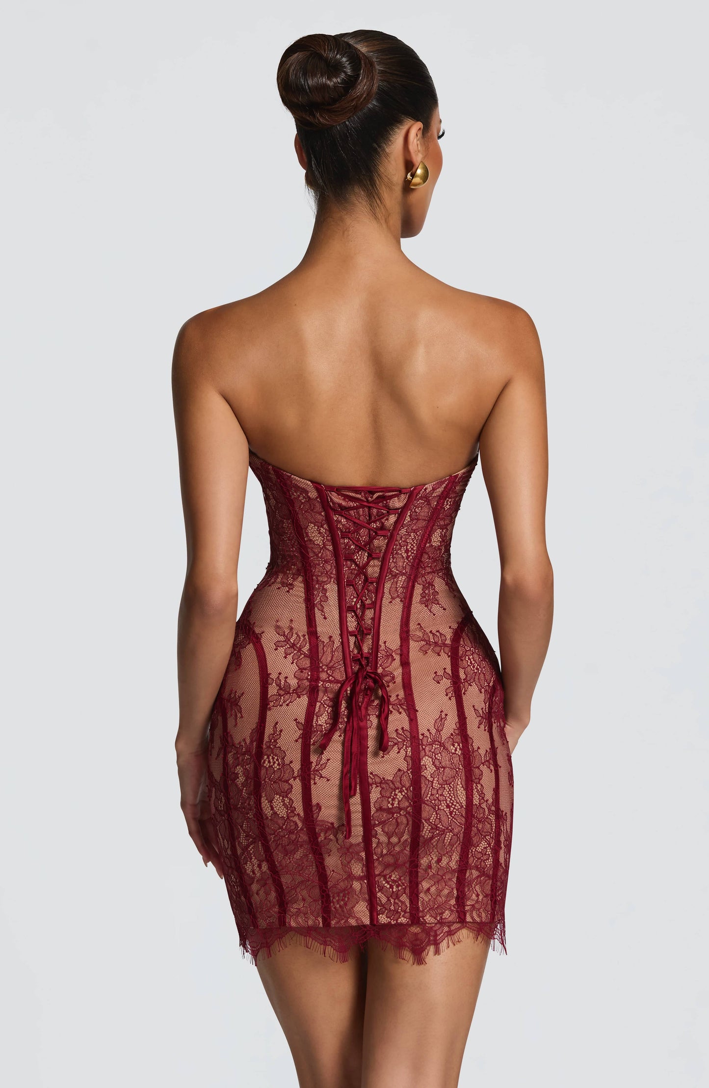 Mini vestido Sian - Burdeos