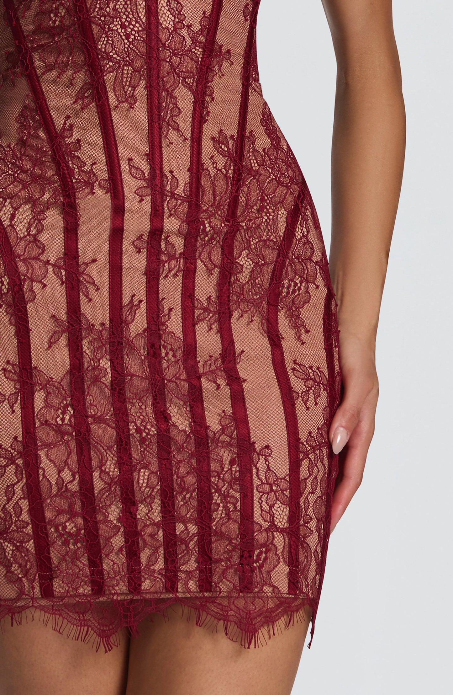 Mini vestido Sian - Burdeos