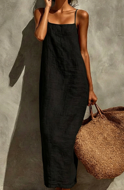 Vestido liso de estilo informal para mujer